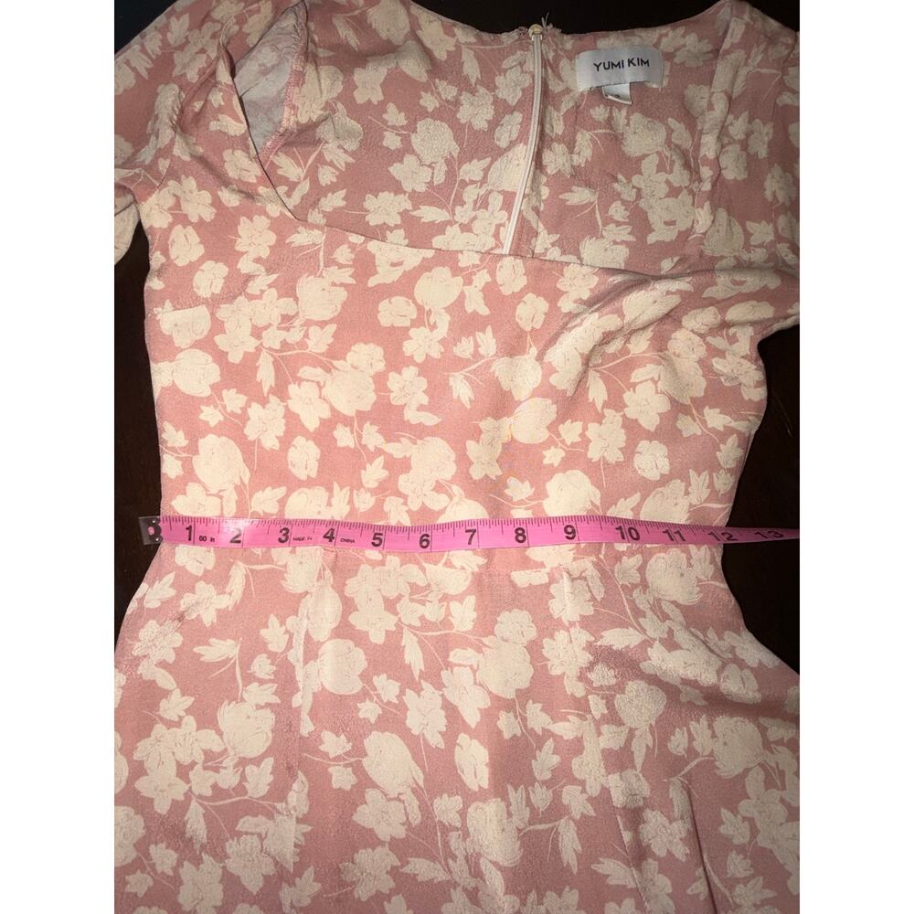 Yumi Kim Pink Floral Long Sleeve Mini Dress Size 2 - Picture 5 of 6